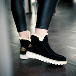 Elfriede Slip-On Platform Ankle Boots with Seam Details