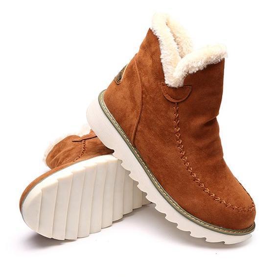 Elfriede Slip-On Platform Ankle Boots with Seam Details