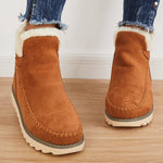 Elfriede Slip-On Platform Ankle Boots with Seam Details