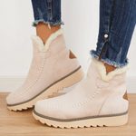 Elfriede Slip-On Platform Ankle Boots with Seam Details