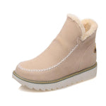 Elfriede Slip-On Platform Ankle Boots with Seam Details