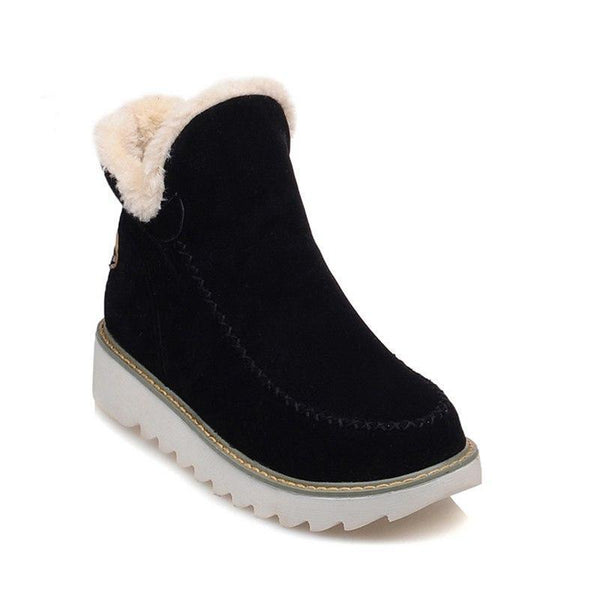 Elfriede Slip-On Platform Ankle Boots with Seam Details