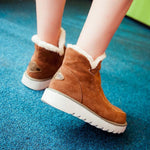 Elfriede Slip-On Platform Ankle Boots with Seam Details