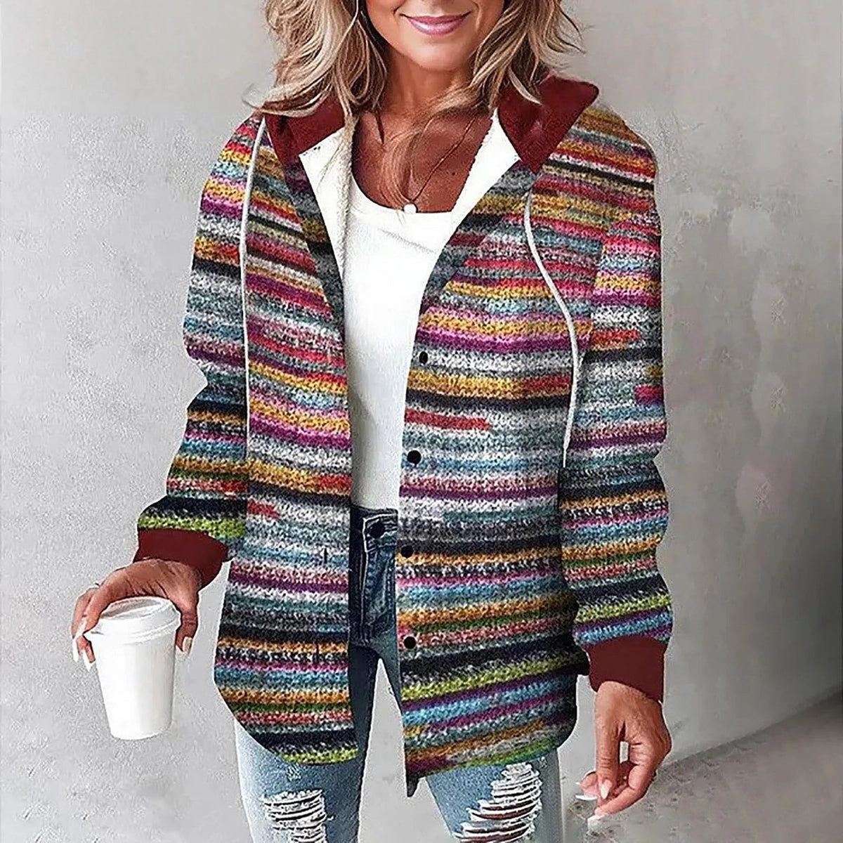 Annika Plaid Hoodie Jacket