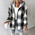 Annika Plaid Hoodie Jacket