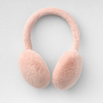 Ivybridge Faux Fur Earmuffs in blush pink, product shot