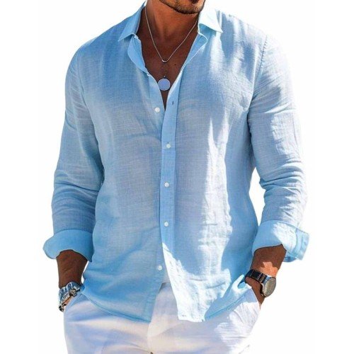 Hagen Casual Long-Sleeve Button-Up Shirt
