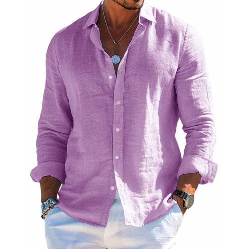 Hagen Casual Long-Sleeve Button-Up Shirt
