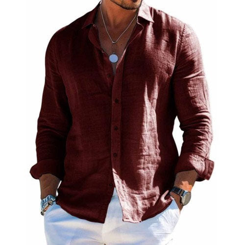 Hagen Casual Long-Sleeve Button-Up Shirt