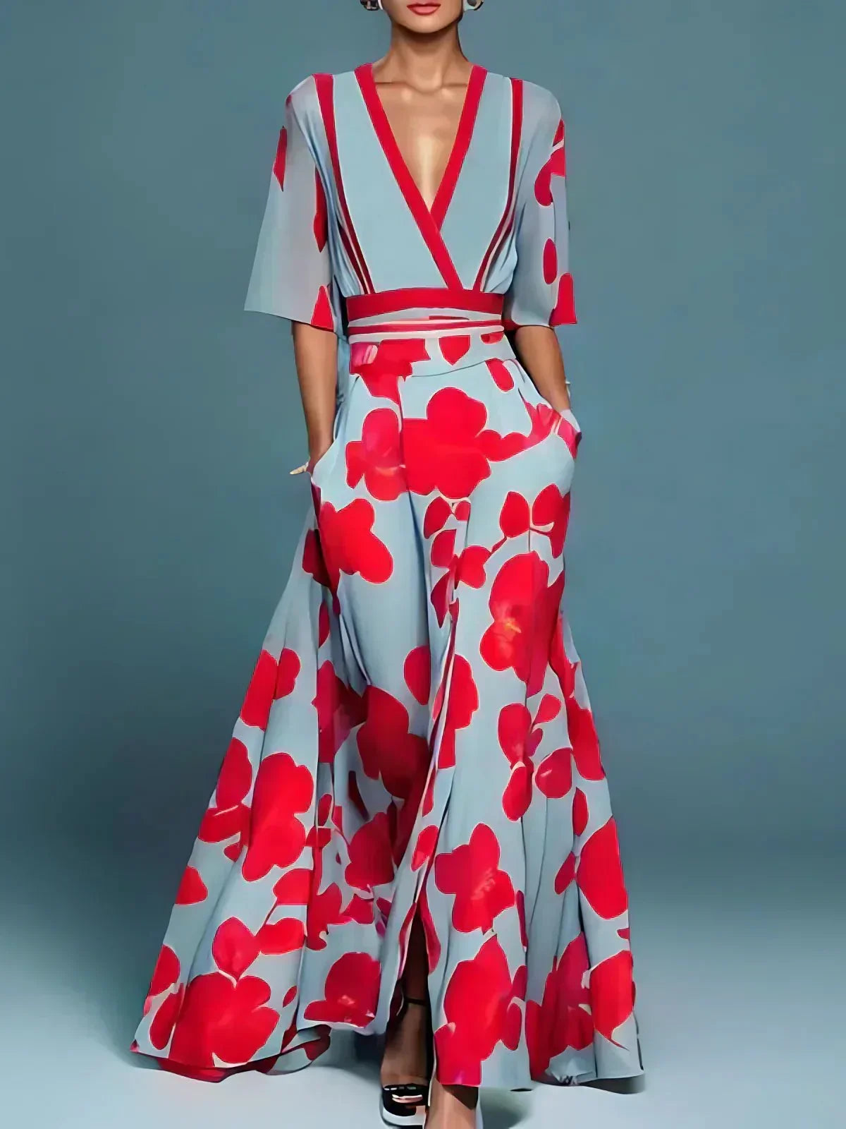 Felicia Floral Print Maxi Dress