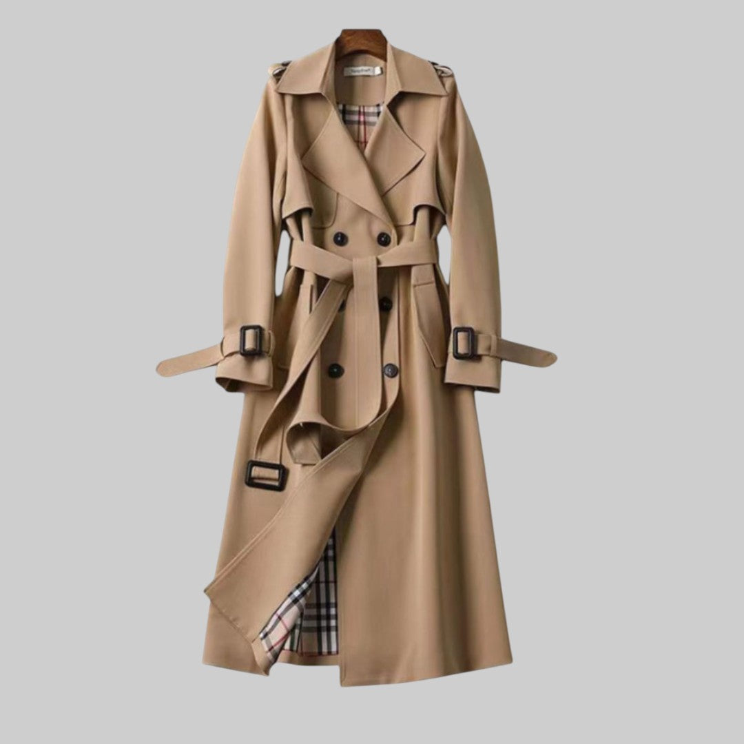 Helga Double-Breasted Belted Trench Coat