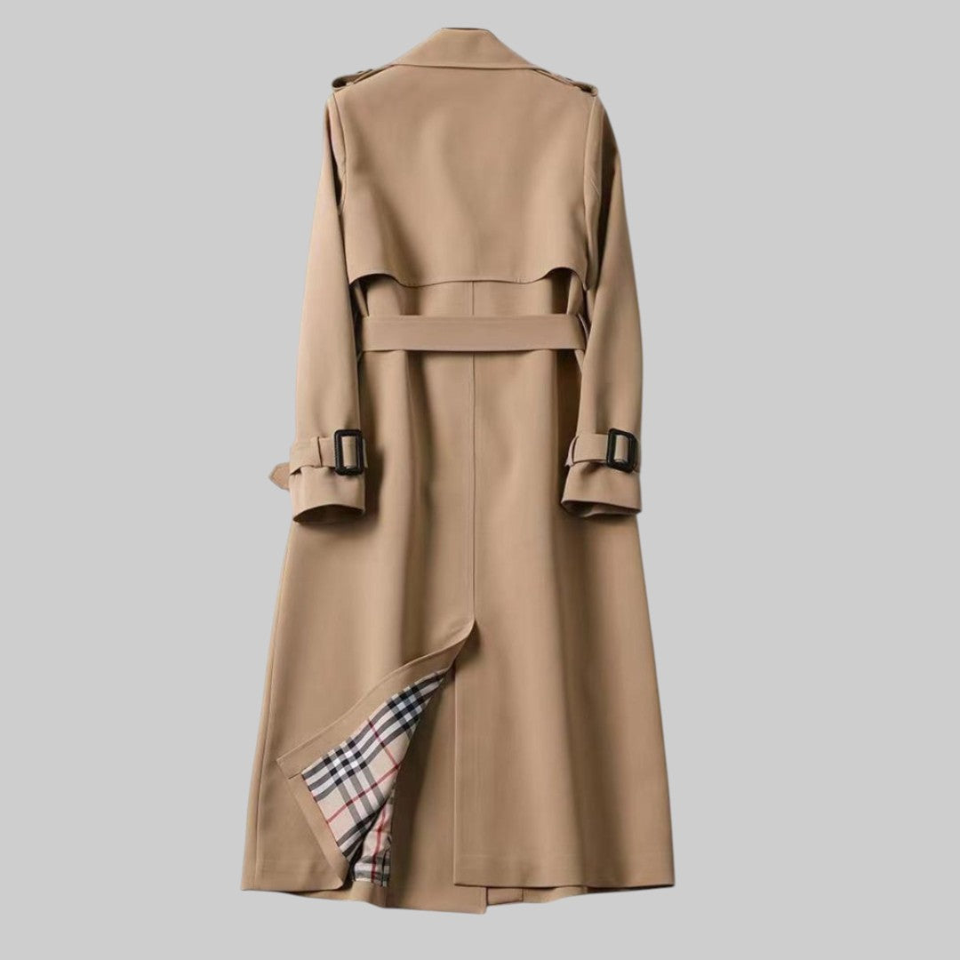 Helga Double-Breasted Belted Trench Coat