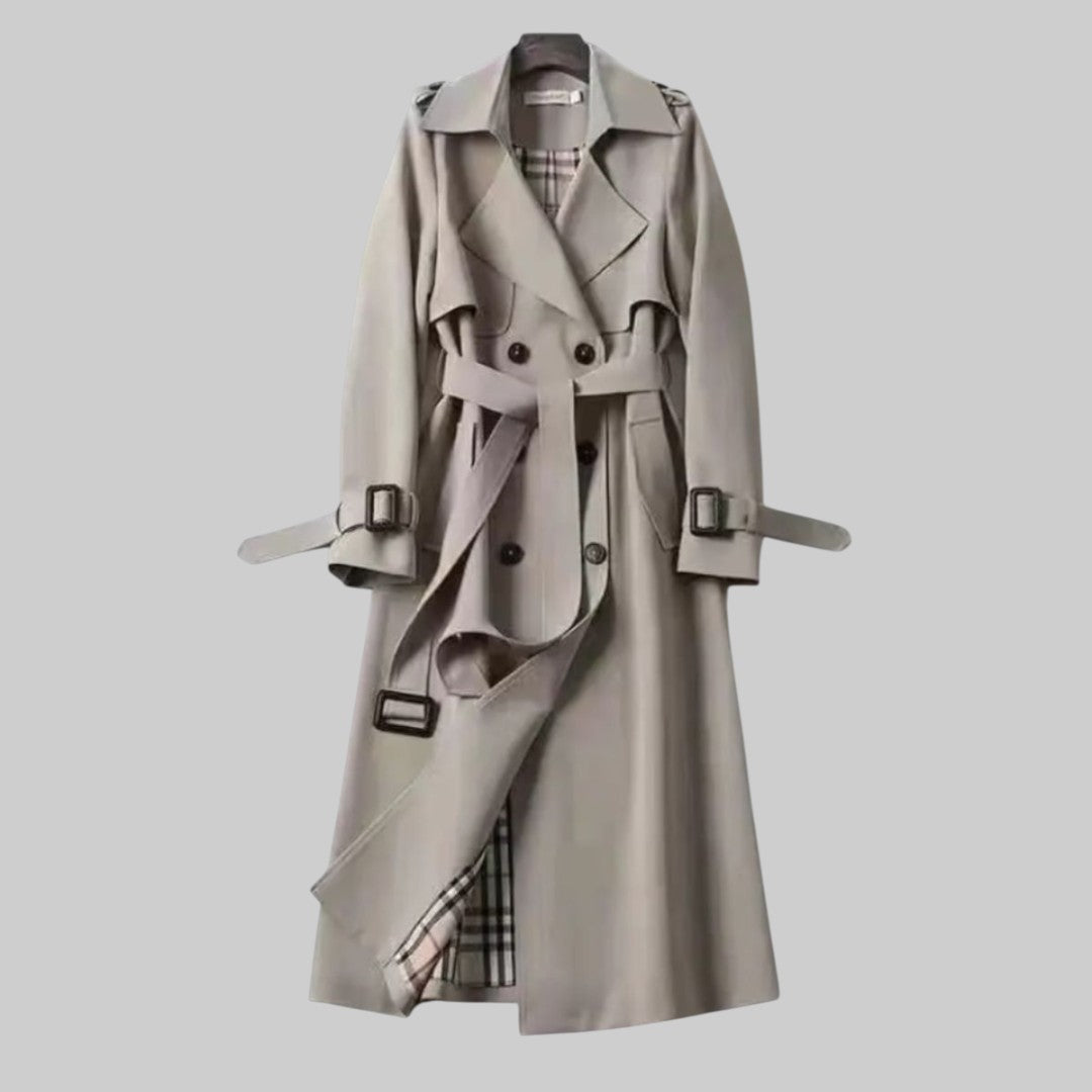 Helga Double-Breasted Belted Trench Coat
