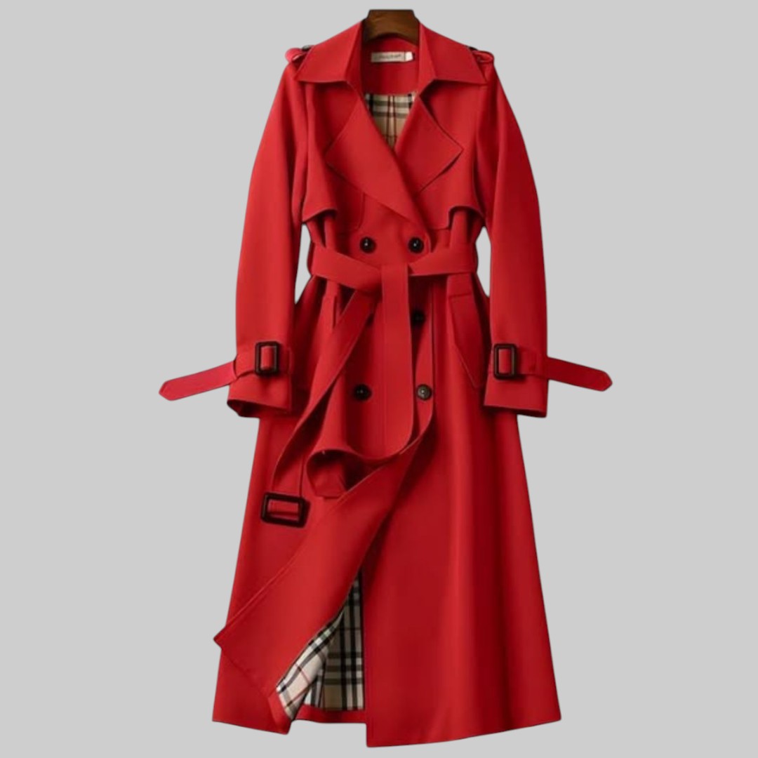 Helga Double-Breasted Belted Trench Coat
