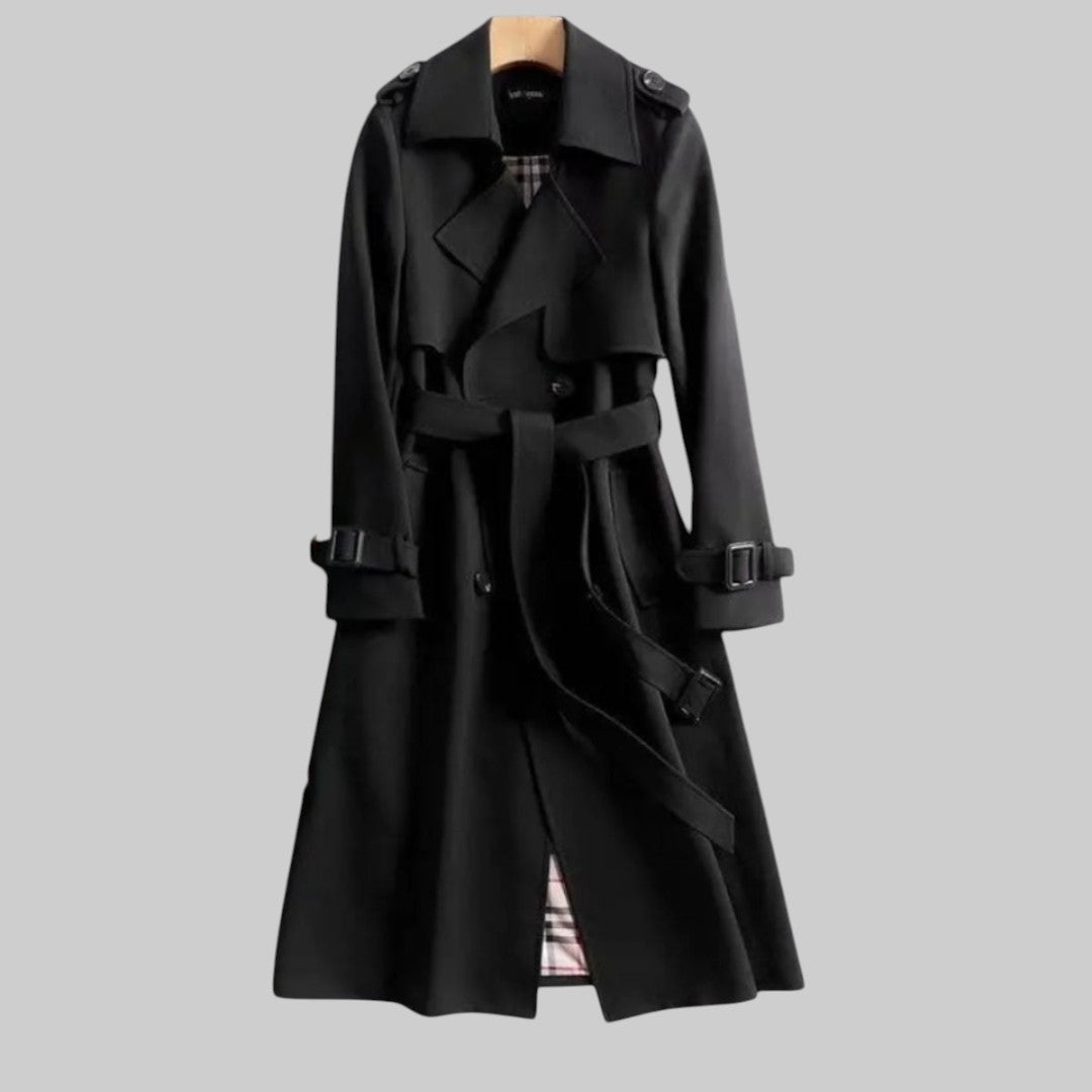Helga Double-Breasted Belted Trench Coat