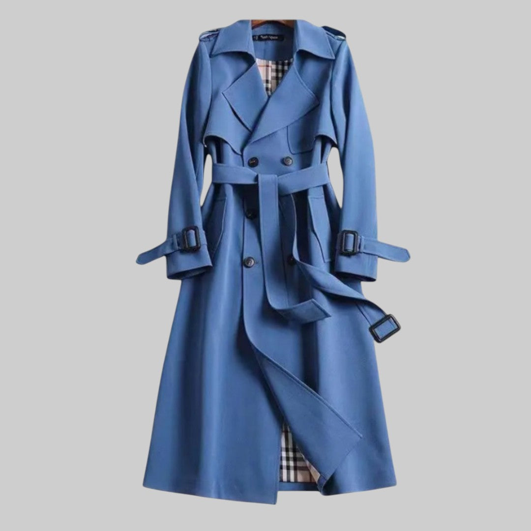 Helga Double-Breasted Belted Trench Coat