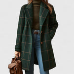Natascha Classic Plaid Button-Front Coat