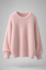 Juniper brushed mohair sweater in blush pink, product shot