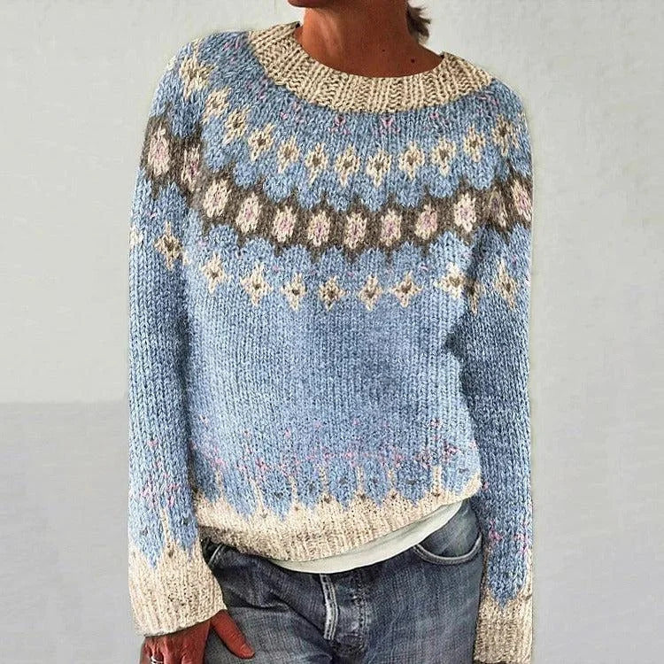 Jasmin Reindeer Print Christmas Sweater