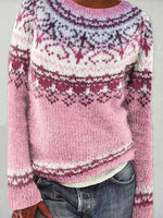 Jasmin Reindeer Print Christmas Sweater