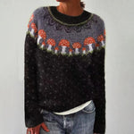 Jasmin Reindeer Print Christmas Sweater