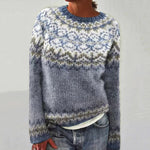 Jasmin Reindeer Print Christmas Sweater
