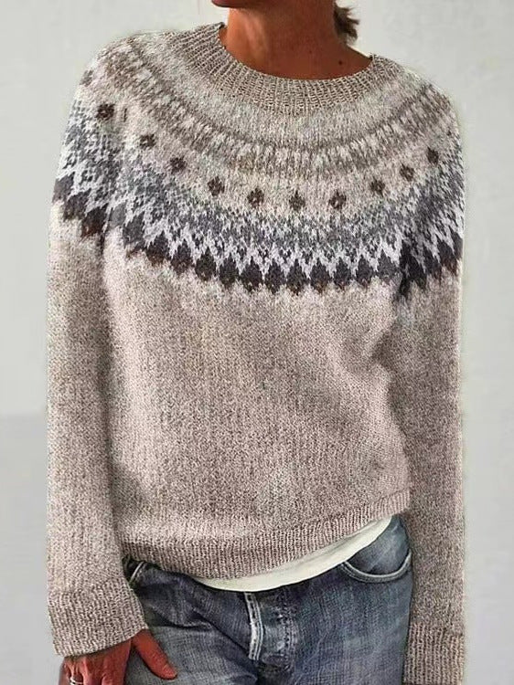 Jasmin Reindeer Print Christmas Sweater