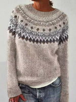Jasmin Reindeer Print Christmas Sweater