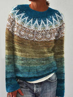 Jasmin Reindeer Print Christmas Sweater