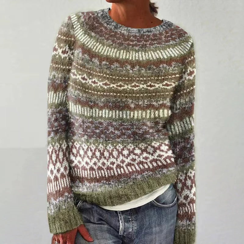 Jasmin Reindeer Print Christmas Sweater