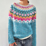 Jasmin Reindeer Print Christmas Sweater