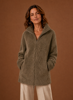Women's Fleece Sherpa Zip Up Winter Jacket | Areleon