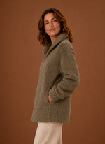 Women's Fleece Sherpa Zip Up Winter Jacket | Areleon