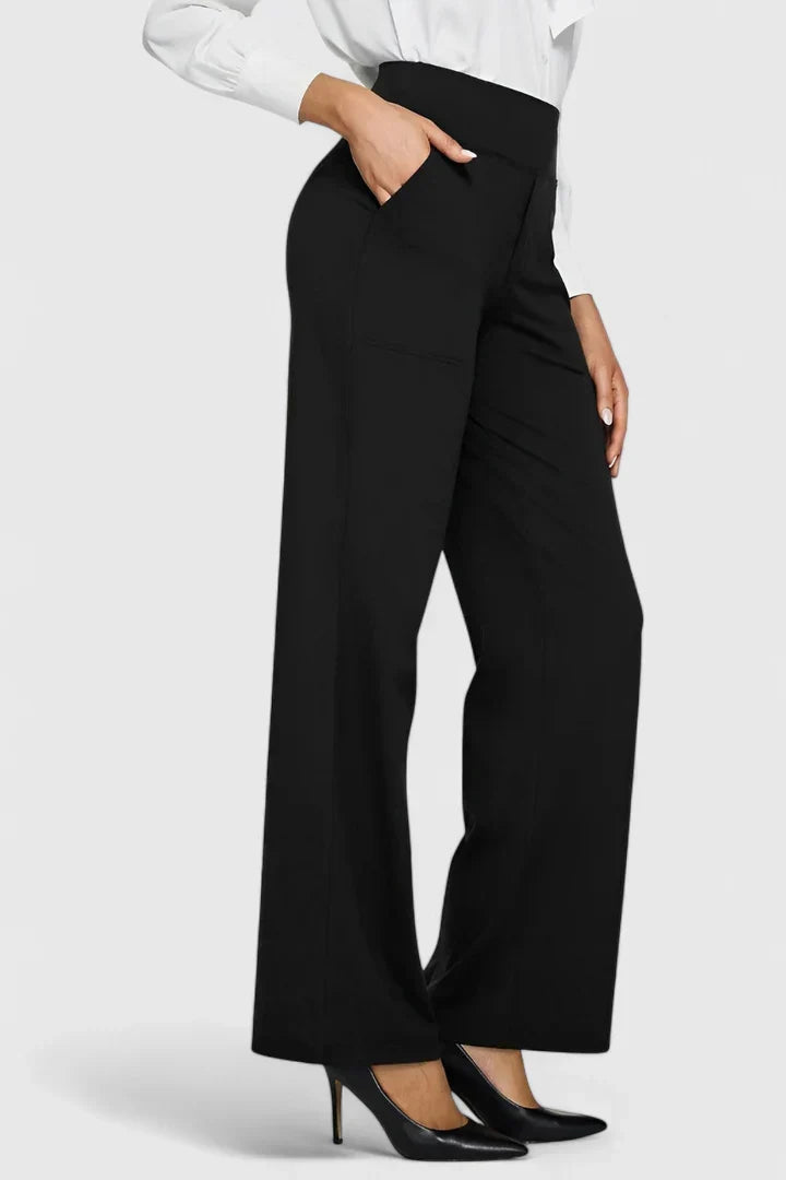 Nadine Wide-Leg Lounge Pants with Stretch Waistband