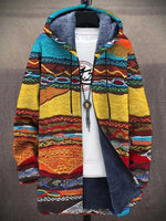 Leonie Art Print Oversized Zip Hoodie Cardigan