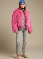 Mia Fluffy Faux Fur Short Coat