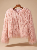 Mia Fluffy Faux Fur Short Coat