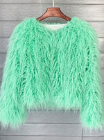 Mia Fluffy Faux Fur Short Coat