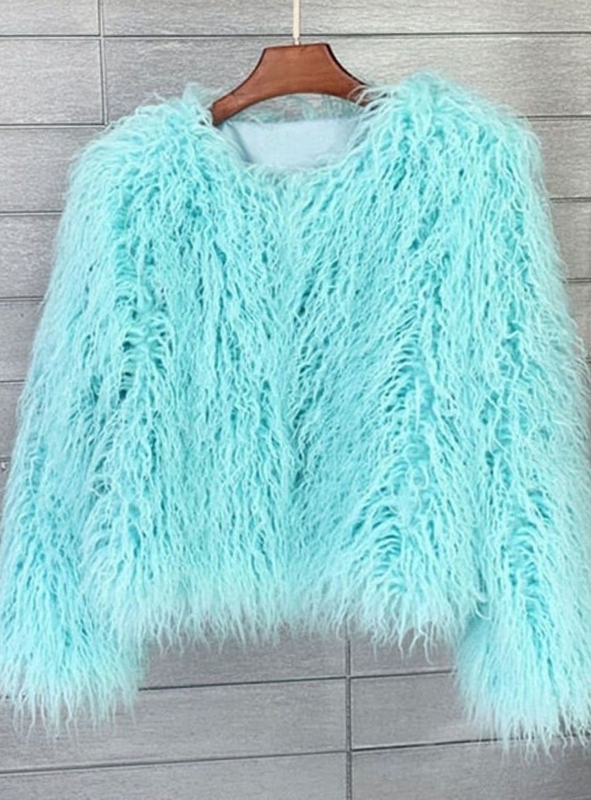 Mia Fluffy Faux Fur Short Coat
