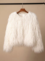 Mia Fluffy Faux Fur Short Coat