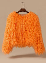 Mia Fluffy Faux Fur Short Coat