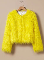 Mia Fluffy Faux Fur Short Coat