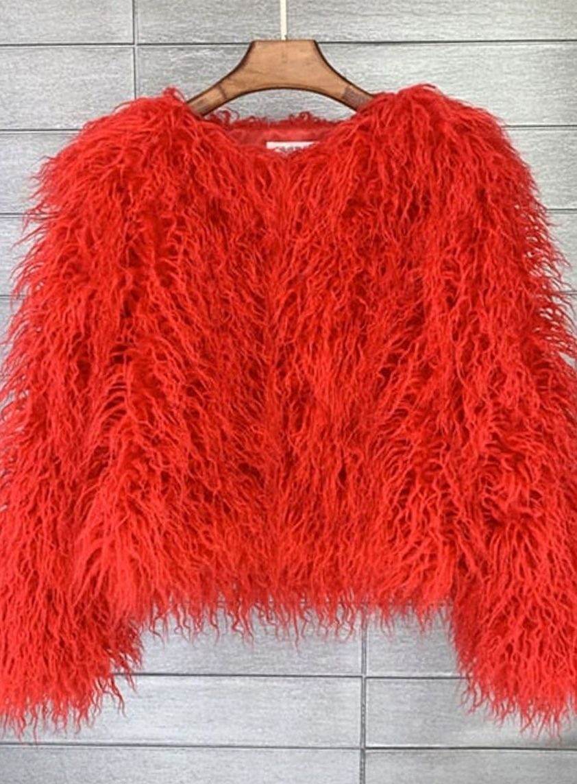 Mia Fluffy Faux Fur Short Coat