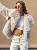 Marie Fluffy Faux Fur Short Coat