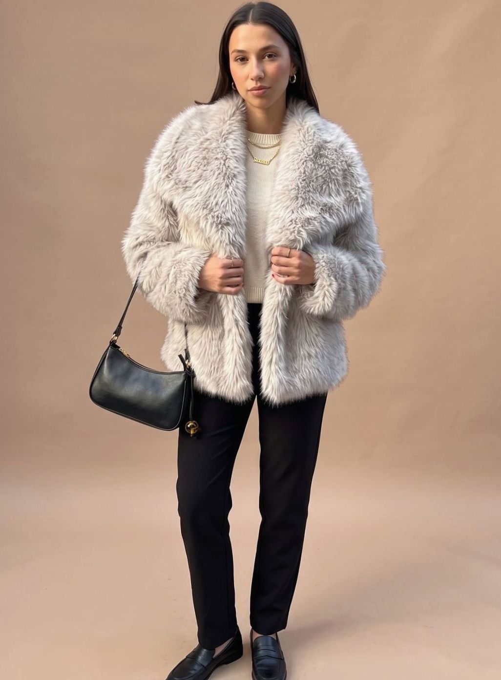 Marie Fluffy Faux Fur Short Coat