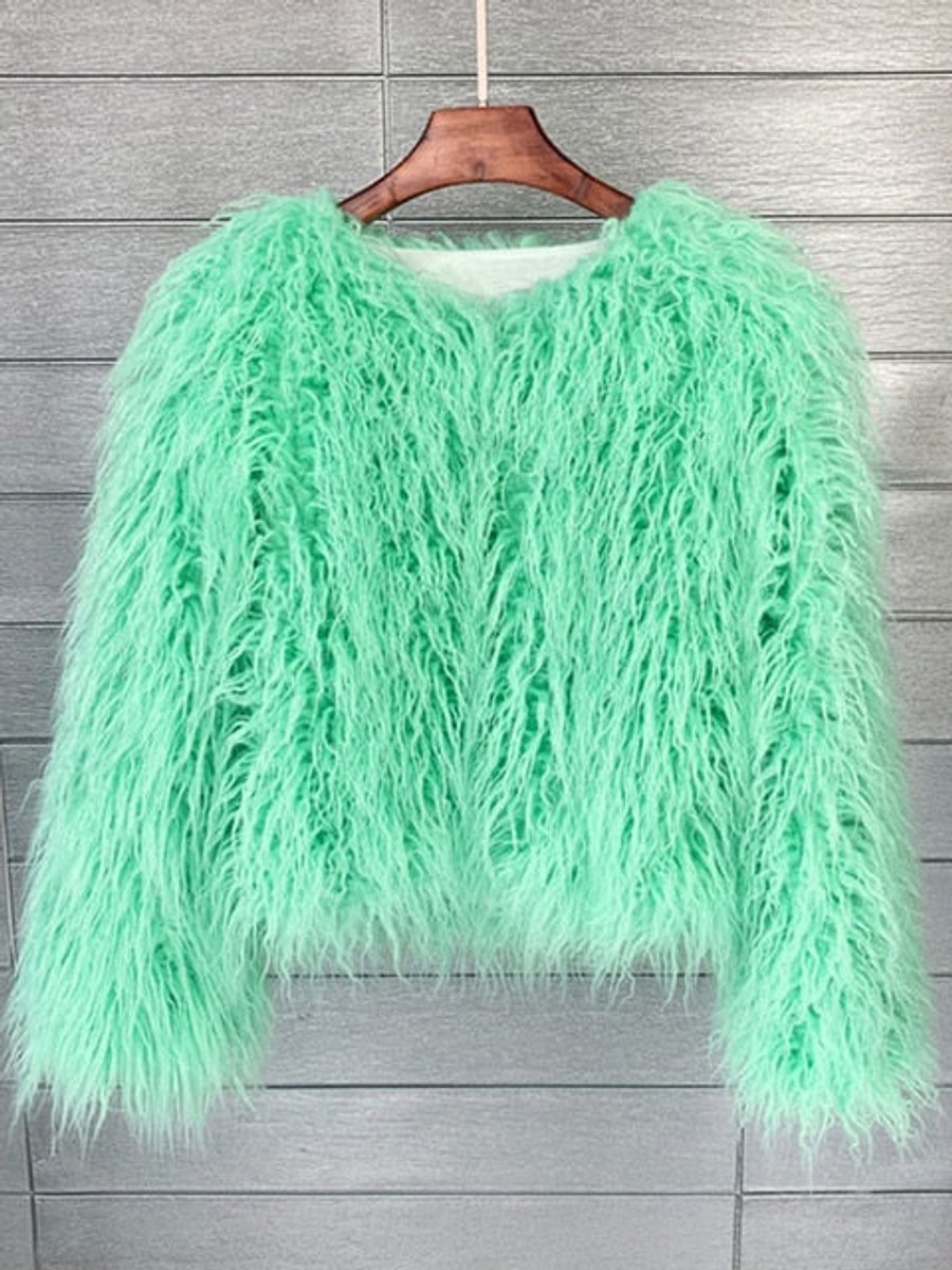 Marlene Long-Pile Faux Fur Coat