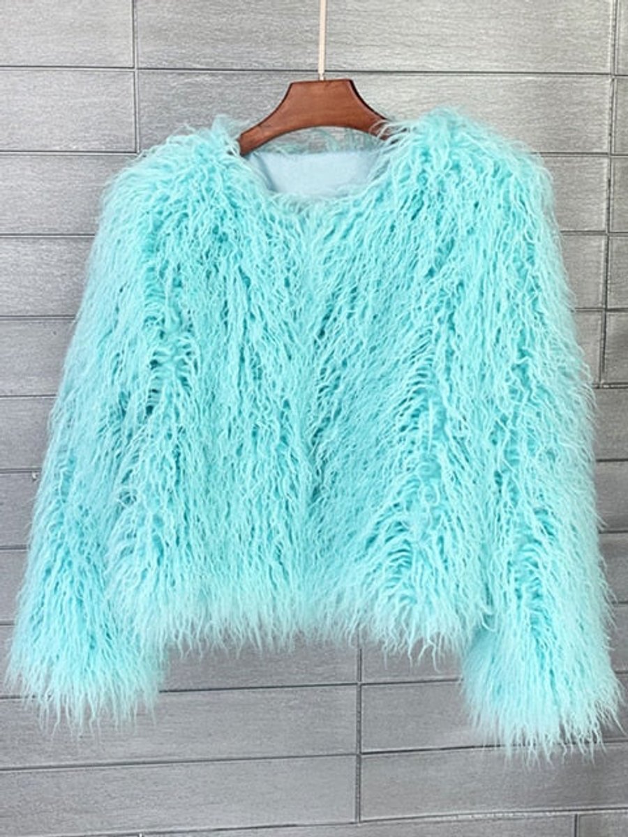 Marlene Long-Pile Faux Fur Coat
