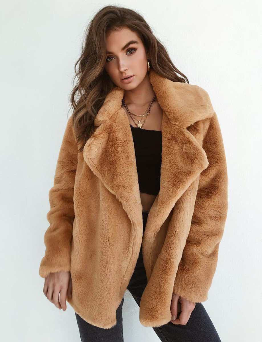 Charlotte Oversized Faux Fur Cropped Coat