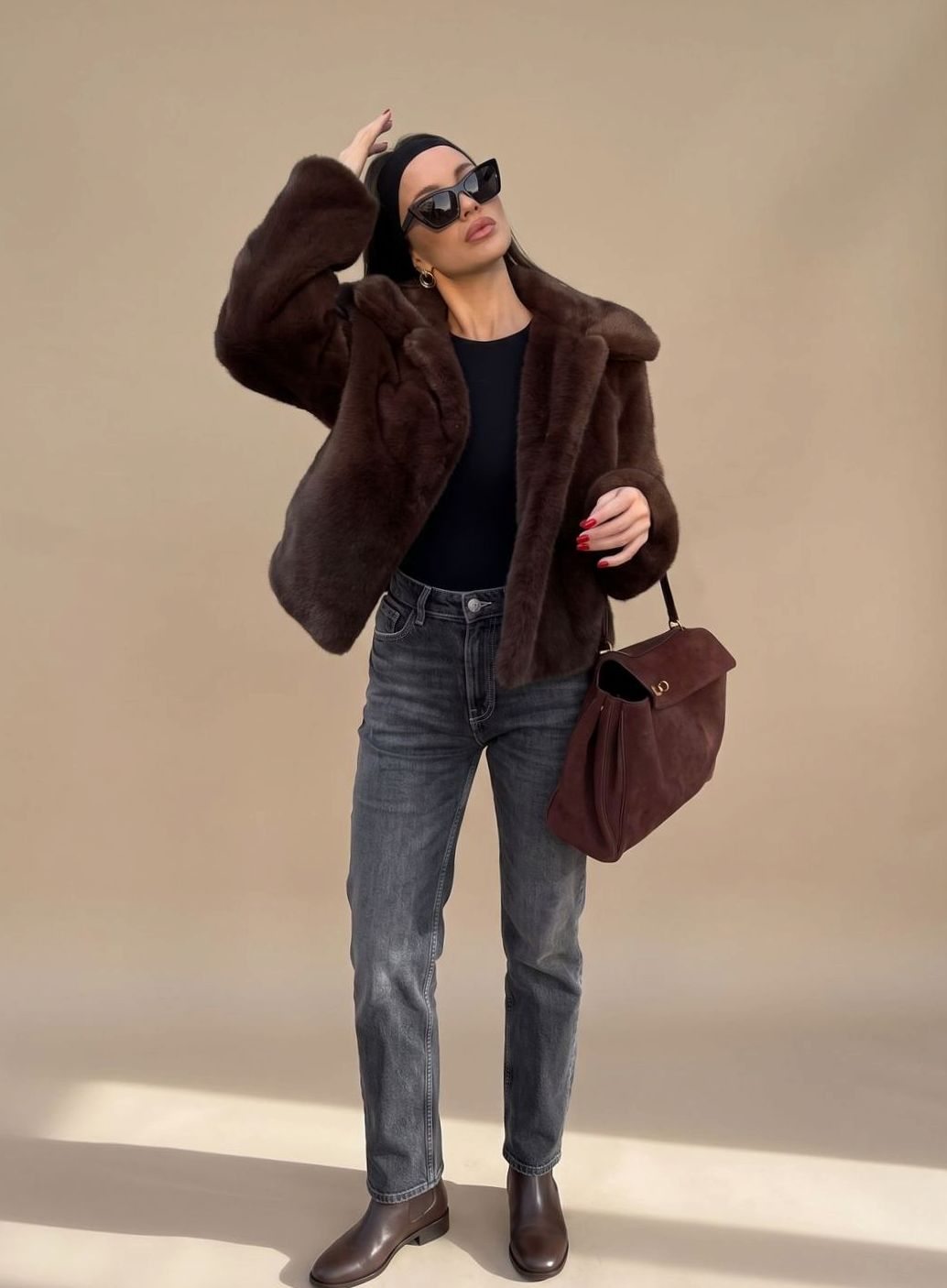 Johanna Classic Collar Faux Fur Coat