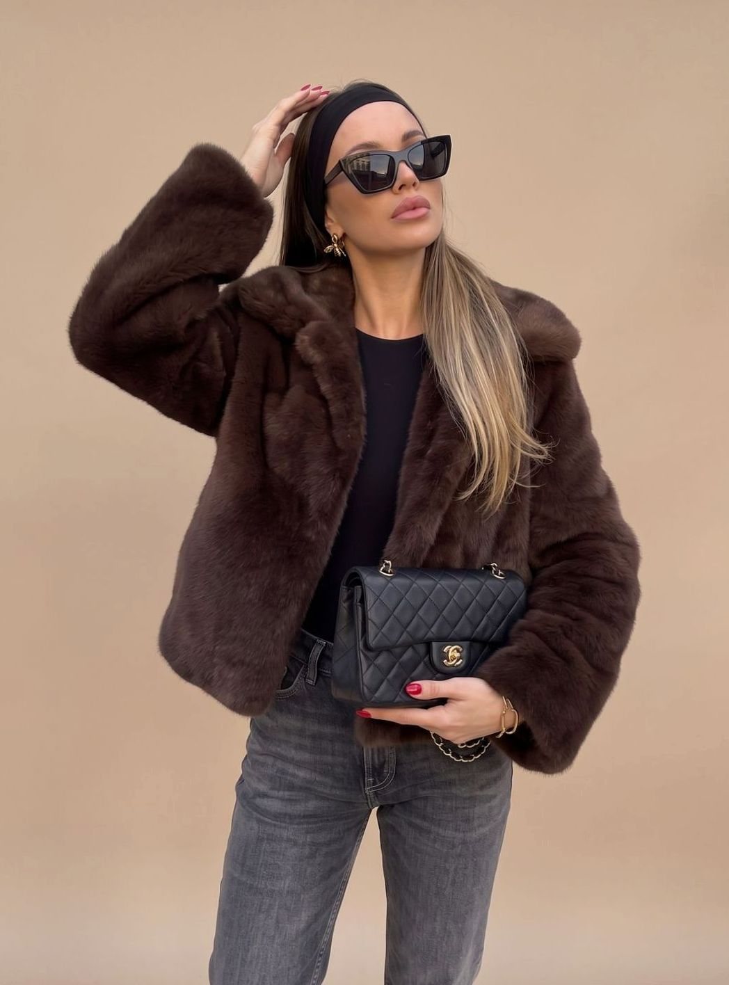 Johanna Classic Collar Faux Fur Coat